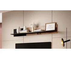 RANDOM P-1 hanging shelf, color: wotan oak/juodas