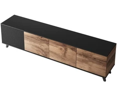 RANDOM RTV-3 TV stand 200 cm, wotan oak / juodas