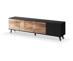 RANDOM RTV-3 TV stand 200 cm, wotan oak / juodas
