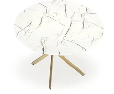 RAYMOND 2 table, baltas marble / auksinis