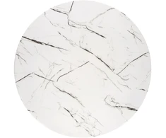 RAYMOND 2 table, baltas marble / auksinis
