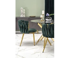 RAYMOND 2 table, juodas marble / auksinis