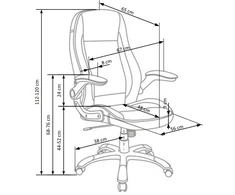 SATURN chair color: juodas