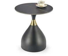 SCALITA coffee table, juodas marble / juodas / auksinis