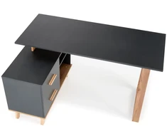 SERGIO XL, desk, anthracite matt - wotan oak