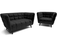 Fotelis Signal Meble Sofa Siganl Castello 2 VELVET, juoda