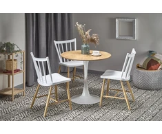 STING table, color: top - golden oak, legs - baltas