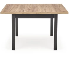 TIAGO SQUARE extensions table, craft oak / juodas