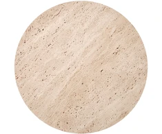 TRAVERSO S c. table, color travertine / baltas