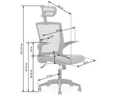 VALOR o. chair, color: juodas / pilkas