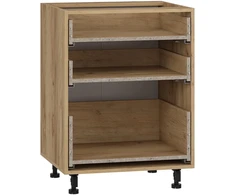 VENTO D3S_H-60/82 carcass, lower cabinet with drawers craft oak