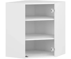 VENTO GN-60/72 carcass, upper corner cabinet baltas