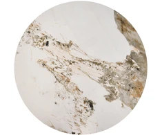 VENUS 2 c. table, baltas marble / auksinis