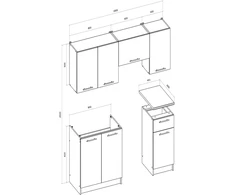 Virtuvinis komplektas CORONA 180 baltas