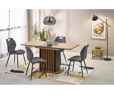 WILSON extension table, top - artisan oak / juodas, legs - artisan oak / juodas