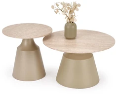 ZURICH set of 2 c.tables travertine / cashmere