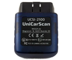 WGsoft UniCarScan UCSI-2100 Bluetooth OBD2 diagnostikos adapteris (Motoscan, Scanmaster, Bimmercode, ScanMyOpel)