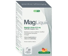 Agetis Supplements MAGLIQUID 815 mg su mango ir apelsinų skonio paketėliais N20