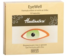 Aptiekas Produkcija Vaistinės produktas Healinature EyeWell formulė akims ir regėjimui su cinku – kietos želatinos kapsulės N32