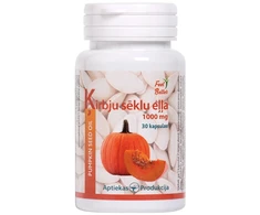 APTIEKAS PRODUKCIJA Moliūgų sėklų aliejus – minkštosios želatinos kapsulės N30