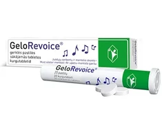GELOREVOICE juodųjų serbentų-mentolio kietosios pastilės N20
