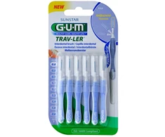 Dantų šepetėlis GUM "Sunstar" tarpdančių šepetėlis 0,6 mm Trav-Ler 6 vnt