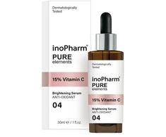 INOPHARM_Grynas skaistinantis ir antioksidacinis veido serumas su 15% vitaminu C 30ml