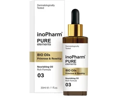 INOPHARM Pure Elements Bio Oils veido aliejus su raktažolėmis ir erškėtuogėmis, 30 ml