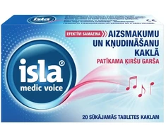 ISLA Medic Voice čiulpiamosios tabletės su vyšnių skoniu N20