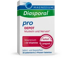 MAGNESIUM DIASPORAL Pro Depot raumenų ir nervų funkcijai, tabletės, N30