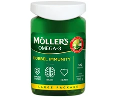 MOLLERS Omega-3 Dvigubas imunitetas kapsulės N120