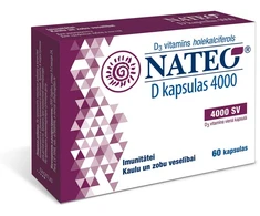 Nateo Vitaminas D 4000 SV kapsulės N60