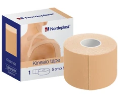 NORDEPLAST kineziologinis teipas, smėlio spalvos, 5 cm x 5 m, 1 vnt.