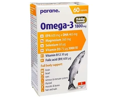 PARANE Omega-3 1800 mg+Magnis+Selenas+Vitaminai kapsulės N60