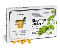 Pharma Nord Bioaktyvūs Ginkgo 60 mg tabletės N30