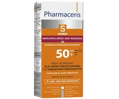 Pharmaceris Pharmaceris S, Apsauginis kremas kapiliarinei odai su rožine, SPF 50+, 50 ml - Ilgas galiojimo laikas!