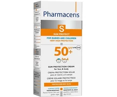 PHARMACERIS Sun SPF50+ vaikiškas apsauginis kremas nuo saulės 125 ml