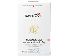 SWISS OVIT magnio malato + vitamino B6 kapsulės N30