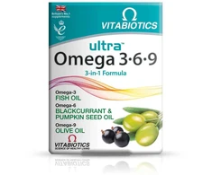 Vitabiotics Ultra Omega 3 6 9 maisto papildas, 60 kapsulių