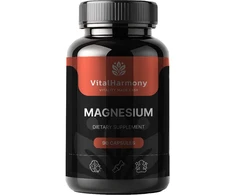 Pagaminta ES pagal SIA MatrixSoftLabs užsakymą (Latvija) VitalHarmony Magnio citratas 800mg - 90 kapsulių