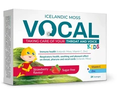 VOCAL Kids braškių skonio čiulpiamieji pastilės N24