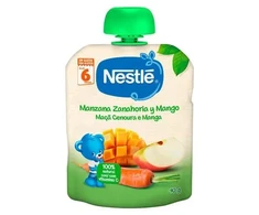 Nestle Naturnes Obuolys Morkos Mangas 90g