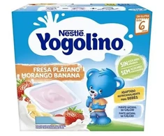 Nestle Yogolino braškių ir bananų 6m 4x 100g