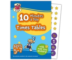 KNYGA Bookshop 10 Minutes a Day Times Tables for Ages 5-7 (with over 100 stickers)