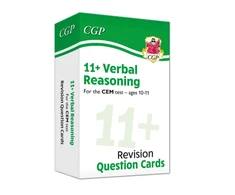 KNYGA Bookshop 11+ CEM Verbal Reasoning Revision Question Cards - Ages 10-11