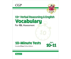 KNYGA Bookshop 11+ GL 10-Minute Tests: Vocabulary for Verbal Reasoning &amp; English - Ages 10-11 Book 2 (with Onl. Ed)