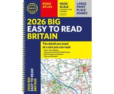 KNYGA Bookshop 2026 Philip's Big Easy to Read Britain Road Atlas