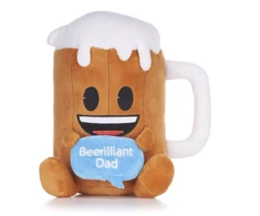 KNYGA Bookshop 8" Emoji Beer-Illiant Dad Plush Gift