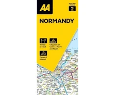 KNYGA Bookshop AA Road Map Normandy
