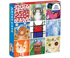 Dėlionė Bookshop Artsy Cats 500 Piece Family Puzzle